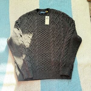 Polo Ralph Lauren Charcoal Cable Knit Sweater